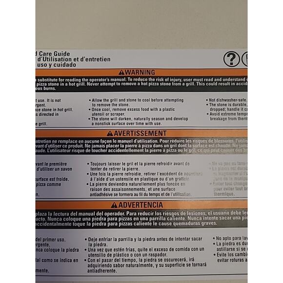 STOK Quattro Gas Grill Pizza Stone Insert NEW Fits Model SGP4130N - Picture 8 of 9